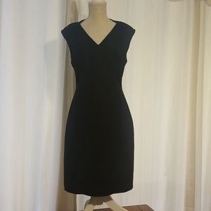 Banana Republic Black V-Neck Midi Dress
